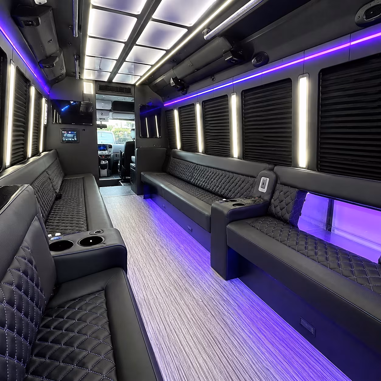 Birmingham birmingham sporting event party bus rental party bus interior