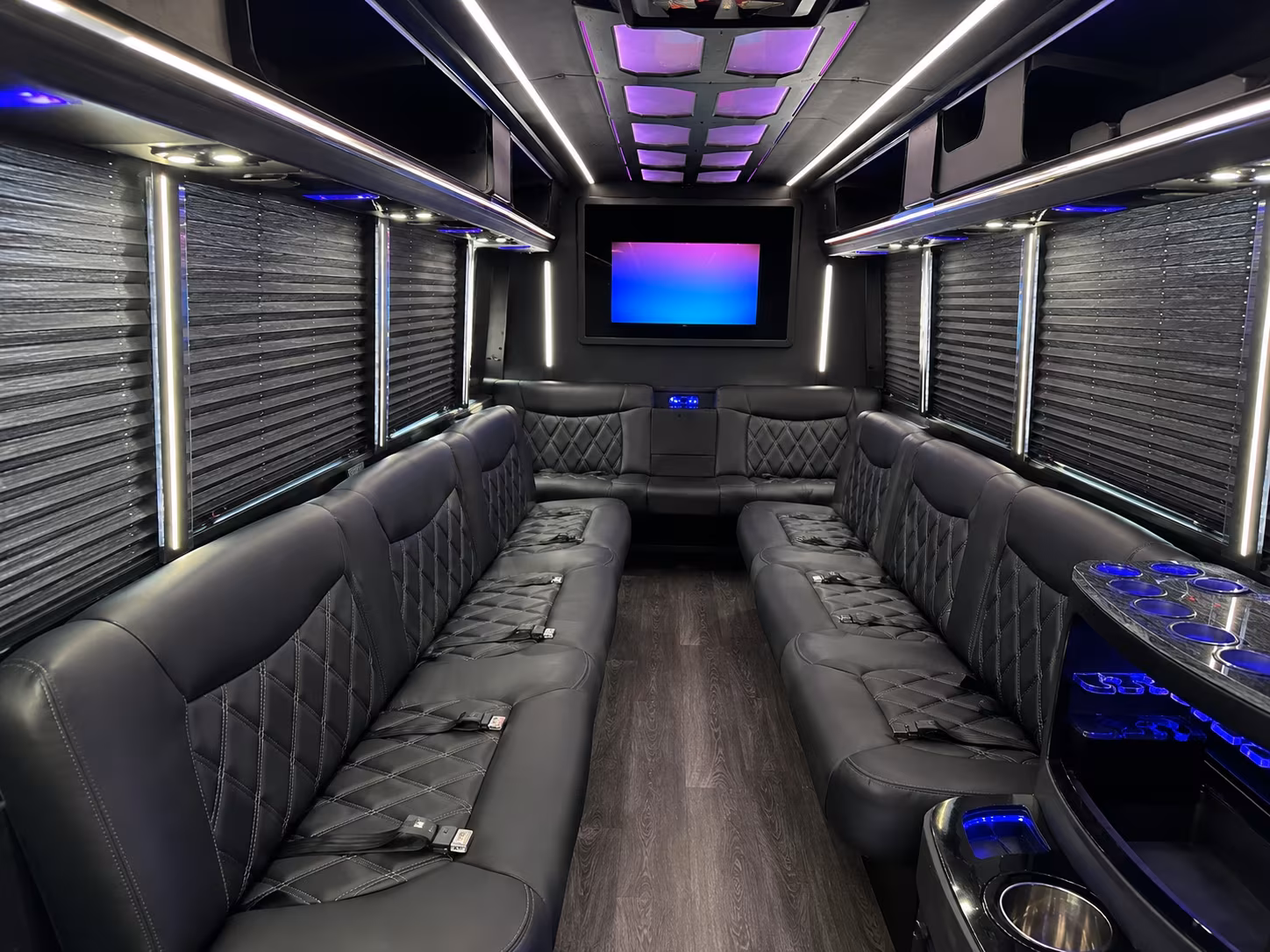 Birmingham Concert & Music Festival Transportation party bus interior