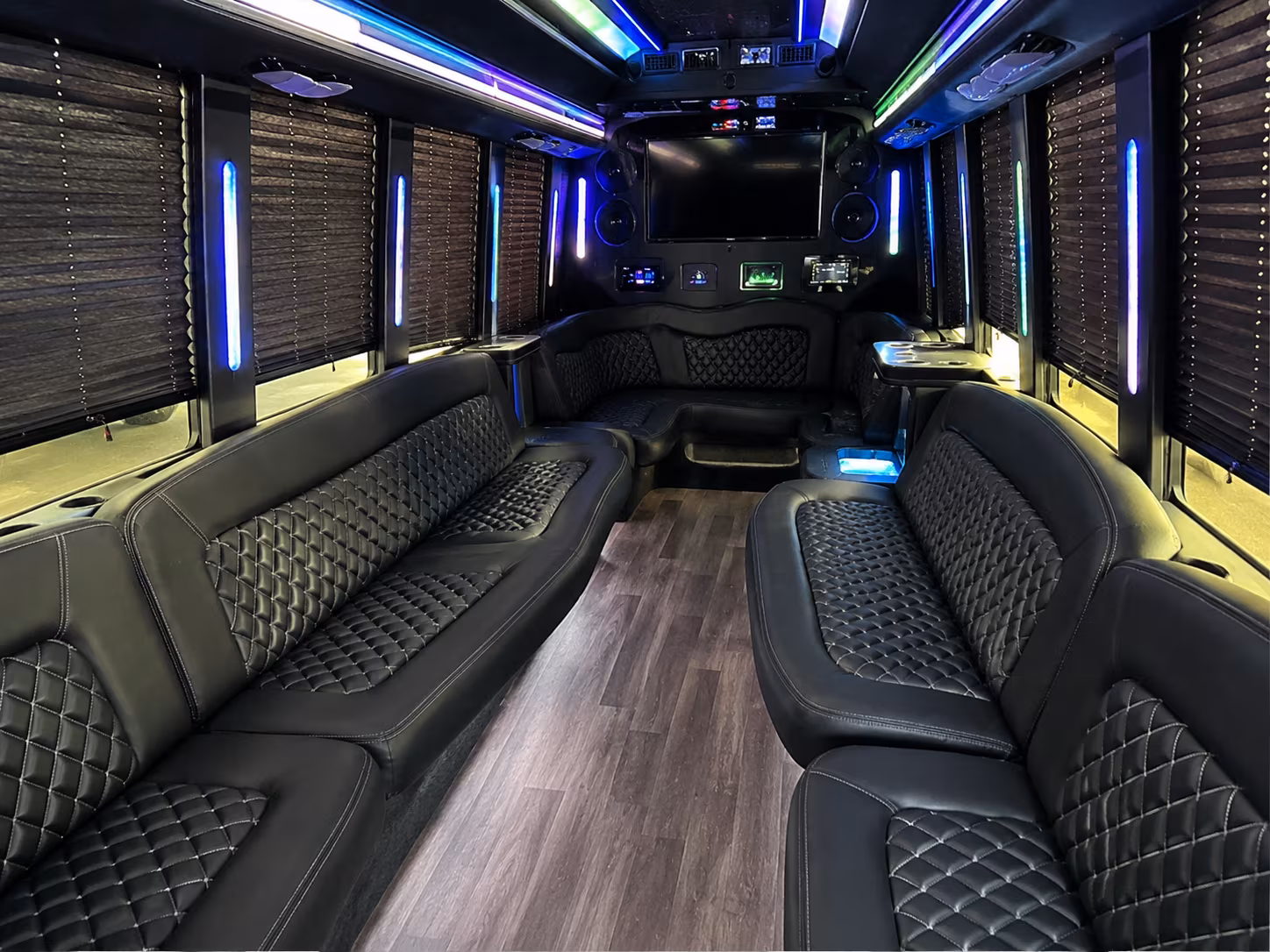 Birmingham Sporting Event Transportation party bus interior