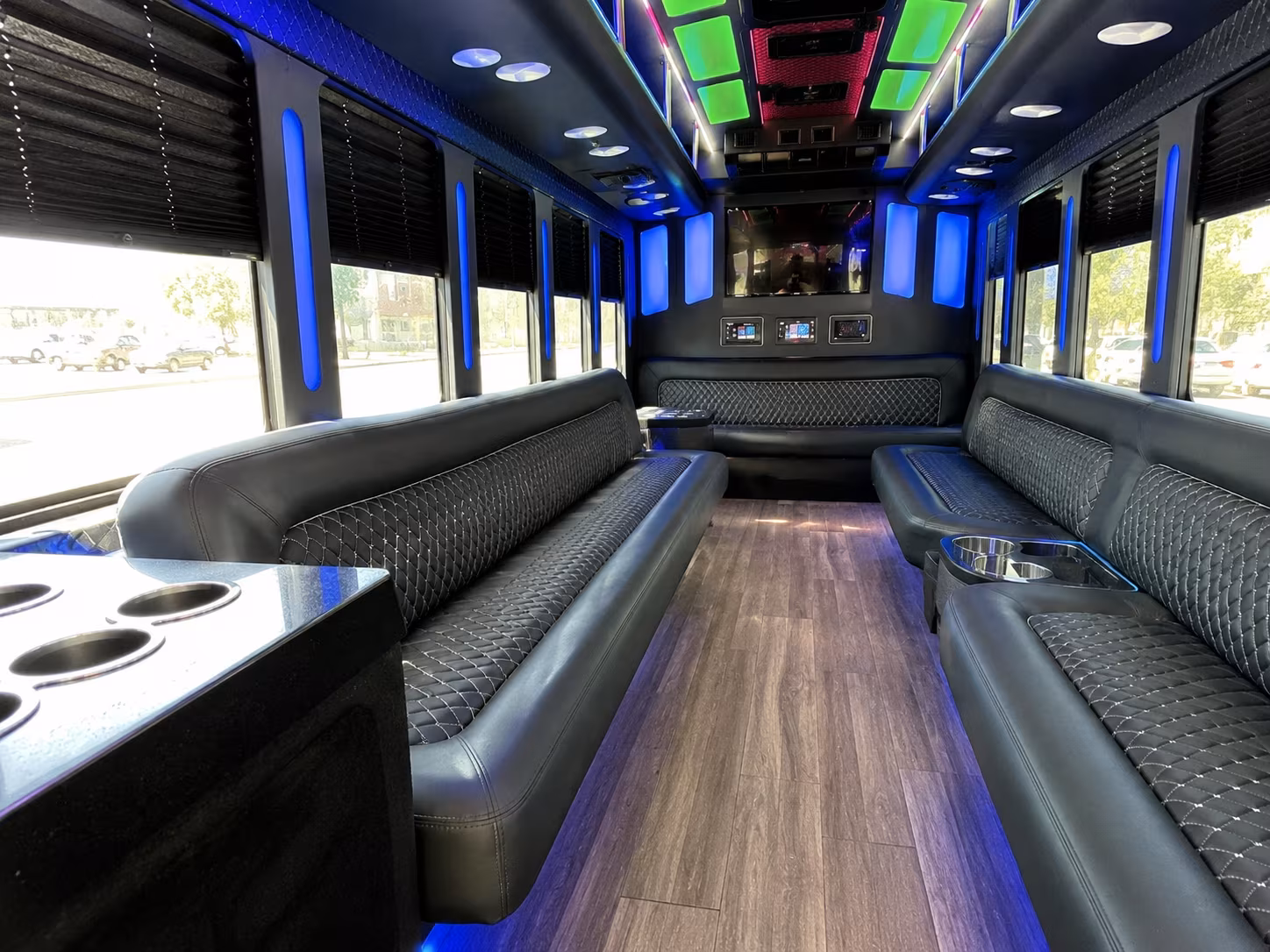 Birmingham Winery Tour & Pub Crawl Transportation party bus interior