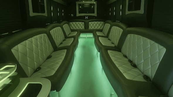 Interior of Charter Bus Company Atlanta's 20 Passenger Party Bus in Atlanta