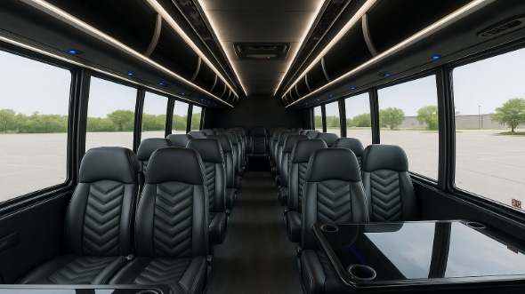 Interior of Charter Bus Company Birmingham's 25 Passenger Minibus in Birmingham