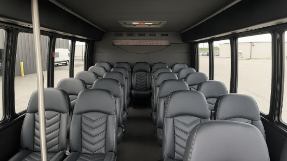 Interior of Charter Bus Company Birmingham's 28 Passenger Minibus in Birmingham
