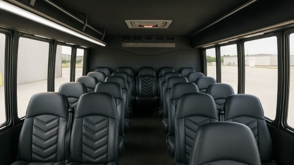 Interior of Charter Bus Company Birmingham's 30 Passenger Minibus in Birmingham