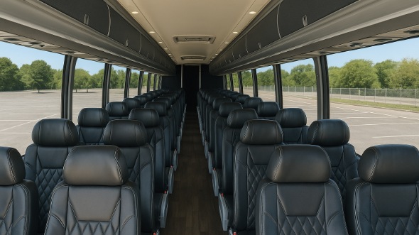 Interior of Charter Bus Company Birmingham's 40 Passenger Charter Bus in Birmingham
