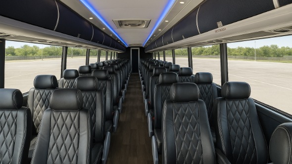 Interior of Charter Bus Company Birmingham's 45 Passenger Charter Bus in Birmingham