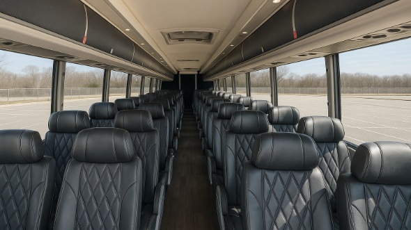 Interior of Charter Bus Company Birmingham's 48 Passenger Charter Bus in Birmingham