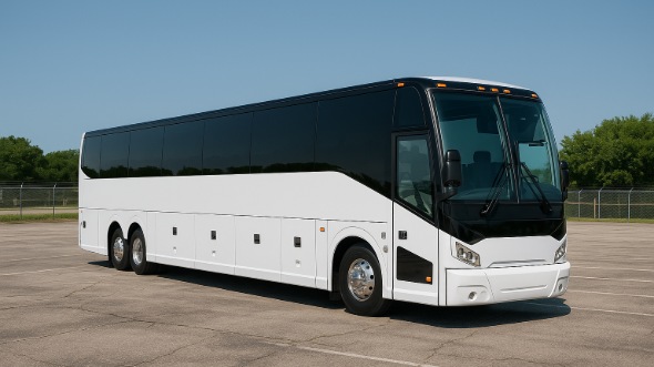 Exterior of Charter Bus Company Alpharetta's 50 Passenger Party Bus in Alpharetta
