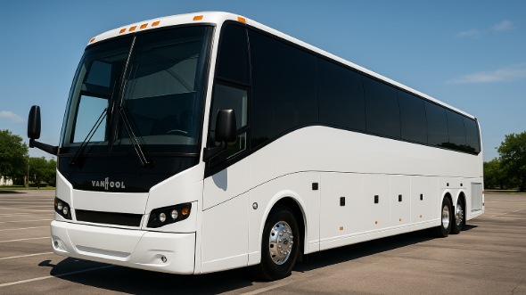 Exterior of Charter Bus Company Huntsville's 50 Passenger Party Bus in Huntsville