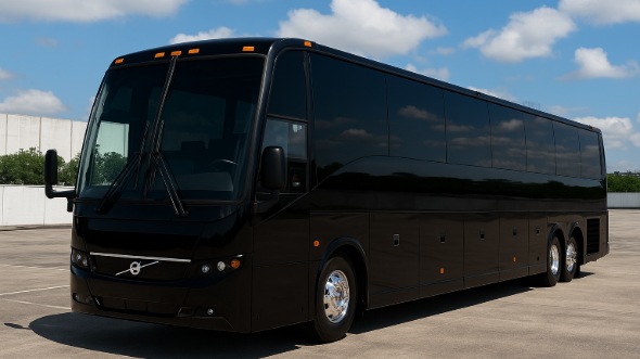 Exterior of Charter Bus Company Sandy Springs's 50 Passenger Party Bus in Sandy Springs