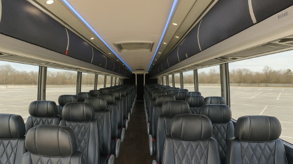 Interior of Charter Bus Company Birmingham's 51 Passenger Charter Bus in Birmingham