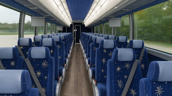Interior of Charter Bus Company Birmingham's 55 Passenger Charter Bus in Birmingham