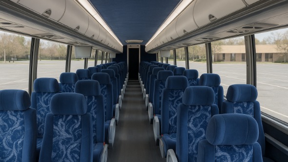 Interior of Charter Bus Company Birmingham's 56 Passenger Charter Bus in Birmingham