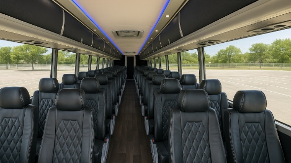 Interior of Charter Bus Company Birmingham's ADA Charter Bus in Birmingham