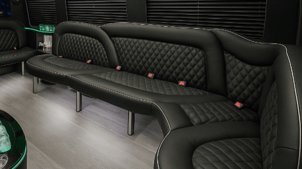 birmingham 14 passenger sprinter limousine interior